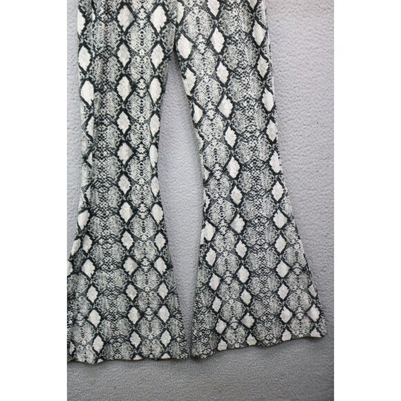 Chatoyant Snakeskin Print Bell Bottoms Pants-Size Small - Picture 2 of 9